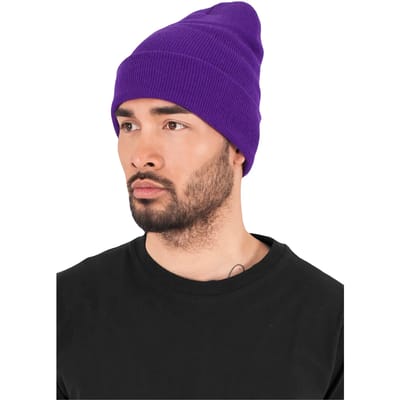 Flexfit - Heavyweight Long Beanie purple one size Beanie Muts - Paars