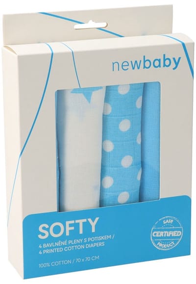 New Baby katoenen tetradoeken 70x70 cm 4 stuks - Hydrofiele doek