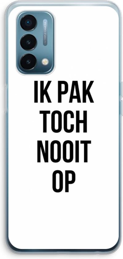 Case Company® - Hoesje geschikt voor OnePlus Nord N200 5G hoesje - Ik pak nooit op - Soft Cover Telefoonhoesje - Bescherming aan alle Kanten en Schermrand