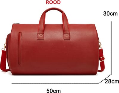 Weekendtas 42L - Reistas met Kostuum of Mantel vak - Handbagage Waterafstotend - Rood