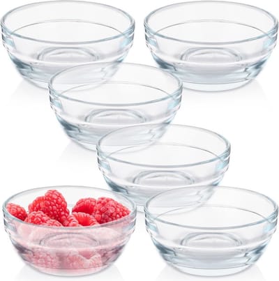 Kommen Set Glas 80 ml 6 stuks - Kom - Schalen - Schaaltje - Kommetje - Schaal