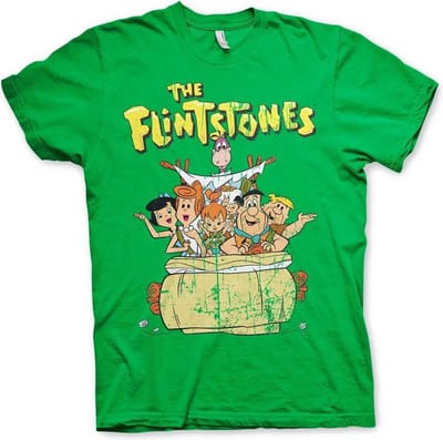 The Flintstones Heren Tshirt -S- The Flintstones Groen
