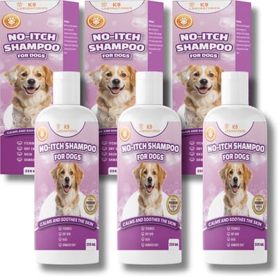 K9 Laboratories - Anti Jeuk Shampoo - voor Honden - Set van 3 - Tegen Jeuk, Gevoelige Huid, Huidinfecties Hond - Lavendel - Jojoba - 711 ml
