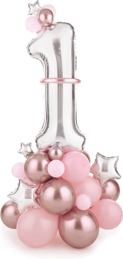 Partydeco - ballonnen - ballonboeket roos 1 - 90 x 140 cm