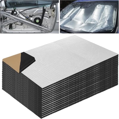 15 stuks geluidsisolatiemat 400 x 250 mm - 5 mm dik, zelfklevend, vochtbestendig - thermische en akoestische isolatie voor auto, camper en boot