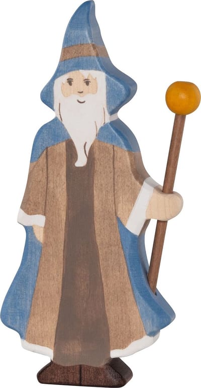 HOLZTIGER Sprookjes En Ridders - Tovenaar - 8X2,3X17,5Cm - Houten Figuur - Handgemaakt