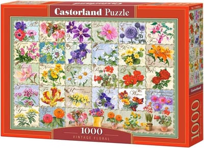 Bloemenpuzzel 1000 stukjes Vintage Design Kleurrijk