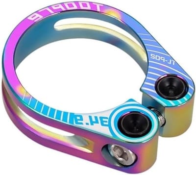 Zadelklem voor mountainbike-zadelpen voor het uitgraven van fietsen, snelspanner, ring, zadelpen, sluiting, accessoires voor fietsen (multicolor 34,9 mm)