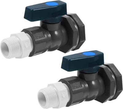 Regenwaterventiel Set - Kraan Adapter - Water Opvangen - Weerbestendig PVC - 3/4 Inch - Zwart