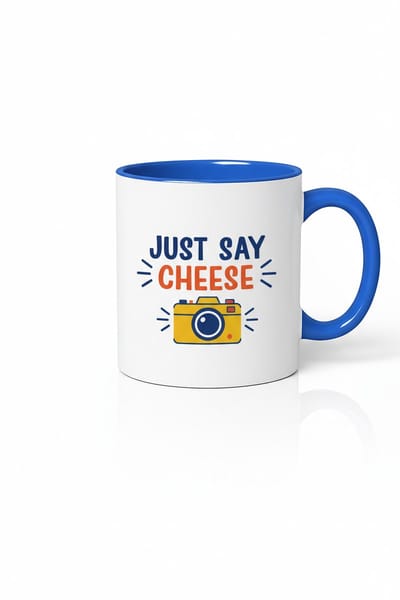 Just Say Cheese Koffiemok - Gepersonaliseerde Fotografie Mok voor Koffieliefhebbers