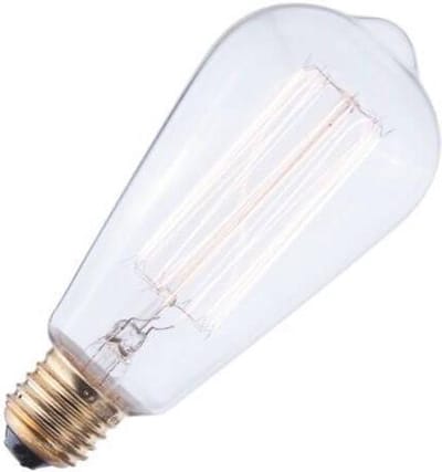 Schiefer E27 Edison Gloeilamp | 60W 2700K 240lm 220V/240V | Dimbaar