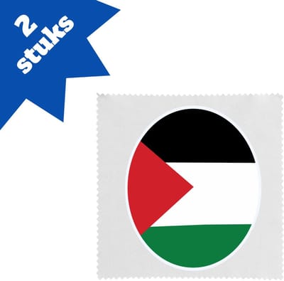 Akyol - palestina vlag brillendoekjes - Palestina - mensen die liefde willen geven aan palestina - degene die van palestina houden - supporten - oorlog - verjaardagscadeautje - gift - geschenk - kado - 17,8 bij 17,8 cm - 2 stuks