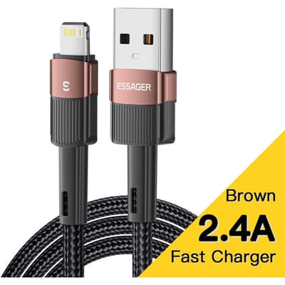 Essager USB-kabel voor iPhone 14 13 12 11 Pro Xs Max X Xr 8 7 6 Snel opladen Datalijnlader voor iPad Mobiele telefoon Draadsnoer 1m gray