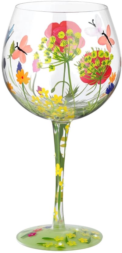 Store_9 - Handgeschilderd Wijnglas - Gepersonaliseerde Geschenken - 20oz - Vlinder Motief - Perfect voor Vieringen - Unieke Decoratie