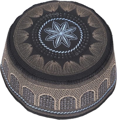 Elegante Geborduurde Hoofdband voor Mannen - Arabische en Turkse Stijl - Perfect voor Ramadan en Eid, Comfortabele Beanies en Caps