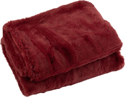 J-Line plaid Cutie - fleece deken – polyester – rood - 180 x 130 cm