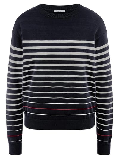 Trui ronde hals 100% SUPIMA®-katoen Van Peter Hahn multicolour