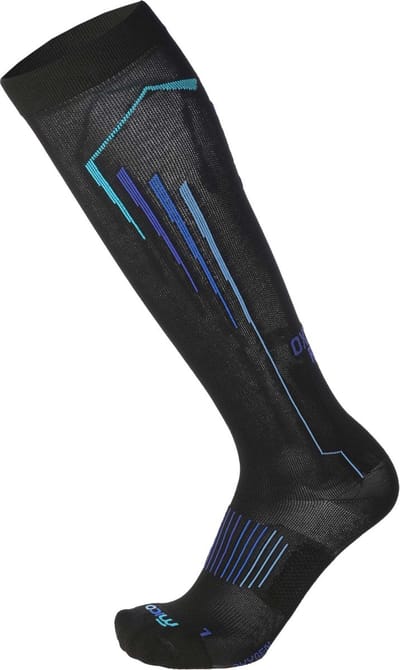 Mico OXI-JET compression long socks zwart/blauw S