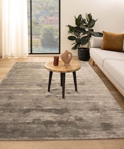 Viscose vloerkleed - Pearl zilver 80x150