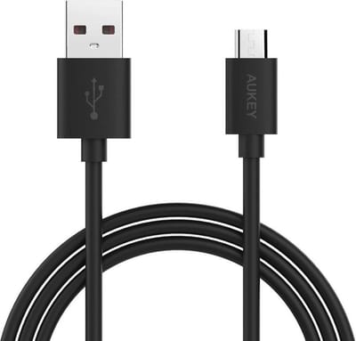 [2 halen 1 betalen] Aukey CB-D11 20AWG 3,2 meter 320 cm Micro USB 2.0 Quick Charge 3.0-kabel -met Micro USB naar Type C / USB-C adapter