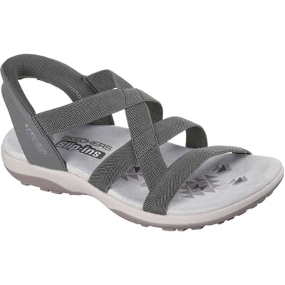 Skechers Reggae Slim Stretch Flex Textiel Dames Olijf Sandalen