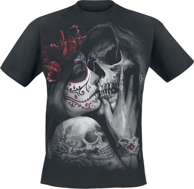 Spiral - Gothic T-shirt - Dead Kiss - S tot 4XL - voor Mannen - zwart