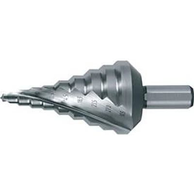 RUKO stappenboor, Ø 5,3-30,5 mm, HSS spiraalgroef Z2, 9 stappen, driespleten schacht
