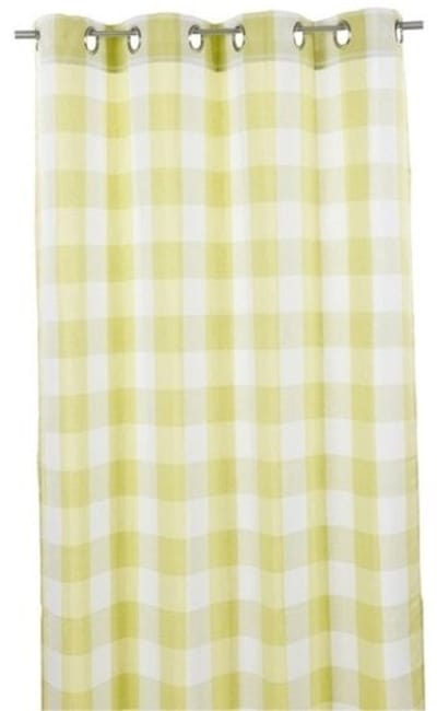 Marbella gordijn geel geblokt 140 cm x 260 cm