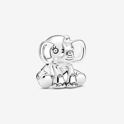 Fler® | 925 Sterling Zilver Bedel | Olifant | Kristal | Past op populaire bedel armbanden (standaard - 3mm) | Bedels Charms Beads | armbandbedel