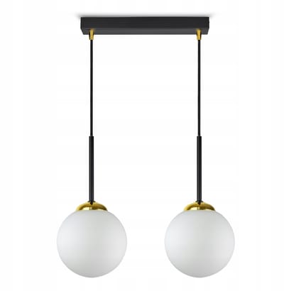 ASTRA-BZ2 Zwarte Hanglamp met Glazen Bollen, G9