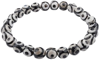 Armband Agaat Zwart Wit 8 mm
