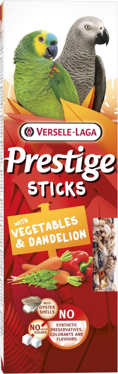 Versele-Laga Prestige Sticks Papegaaien - Vogelsnack - Groente Paardenbloem 140 g 2 stuks