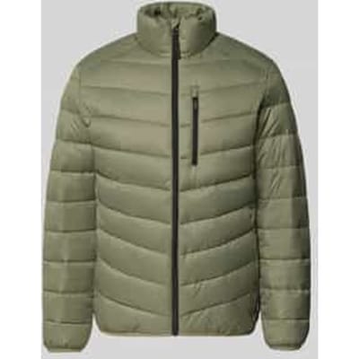 Regular fit gewatteerd jack met verticale borstzak met rits