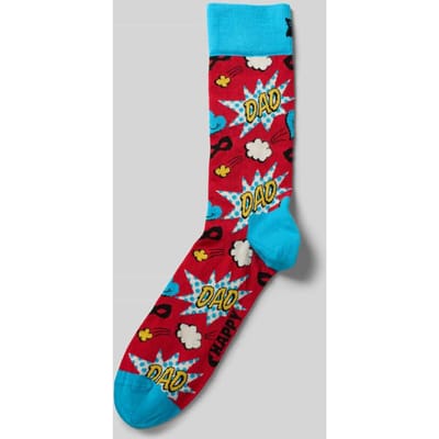 Happy Socks Vaderdag Sokken Dad Rood Blauw - Maat 41-46