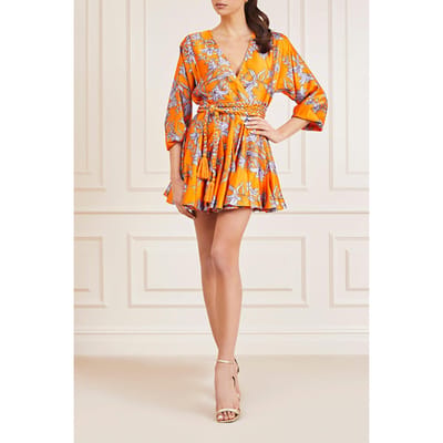 GUESS Marciano By  Maya Surplice Dress Sunburst Orange Taglia: XL | Abiti Mini Outlet | Donna | Arancione
