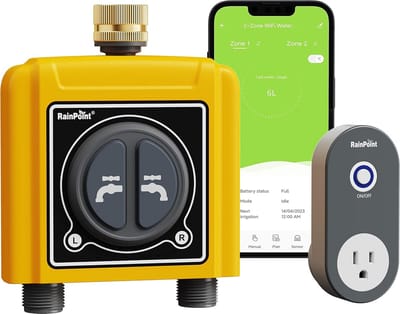 Wifi Slimme Sproeiregelaar 2 Zones voor Tuin en Gazon