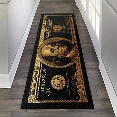 Verbeterd Materiaal Amerikaanse Dollar Slaapkamer Bedkleed Woonkamer Keuken Badkamer Verdikt Tapijt Voetmat Woondecoratie 40X60CM (1.3X2FT