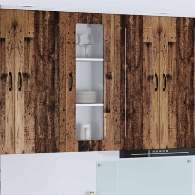 vidaXL - Vaatwasserpaneel - Kalmar - Oudhout - 40 - x - 31 - x - 100 - cm - Bewerkt - hout