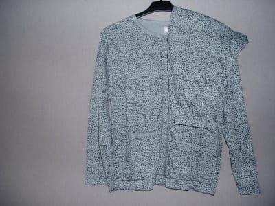 Dames pyjama Fine woman katoen met polyester panterprint grijs XXL Valt als maat XL