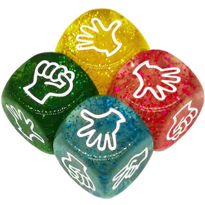 3020 Dés de Jeu de Pierre-Papier-Ciseaux 20 mm Jouets de Loisir Accessoires de Fête d'Anniversaire de Carnaval Ktv Bar