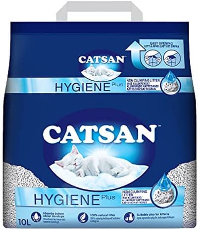 Kattenbakvulling Hygiëne - Niet-klonterend nest - Schone kattenbak - 100 procent natuurlijk - 10 liter - Wit