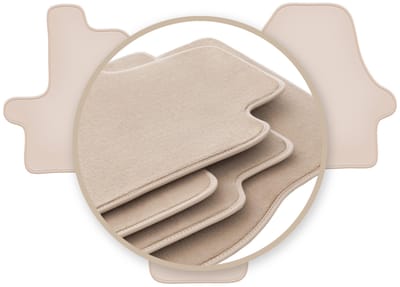 PREMIUM beige vloermatten voor: Fiat Ducato III bestelbus 2006-2014
