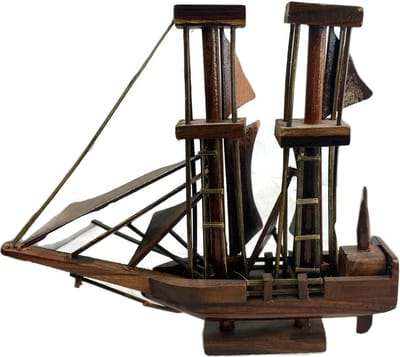 houten beeld / houten handgemaakt beeld / houten schip / unique vintage style /