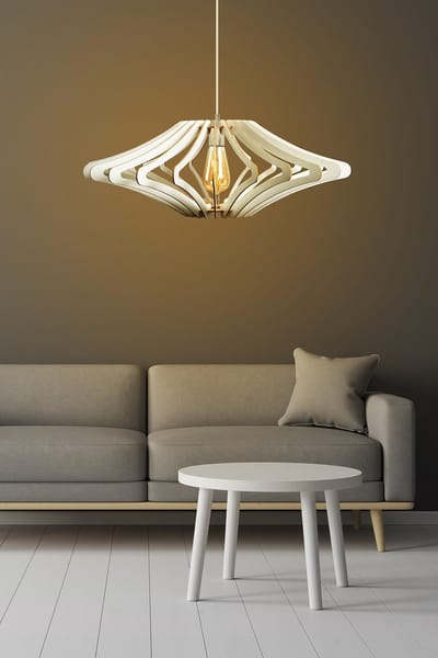 Asir - Kroonluchter - Wit - 59 x 59 x 55 cm