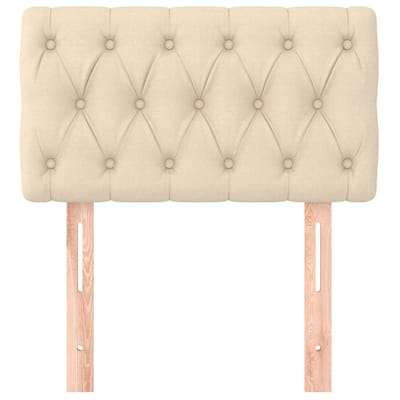 vidaXL - Hoofdbord - 80x7x78/88 - cm - stof - crèmekleurig
