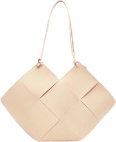 Elegante eco-leren schoudertas - Creme