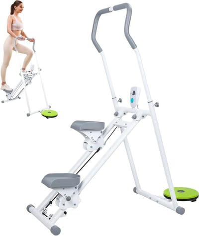 Stepper Machine - Verticale Klimmer - Thuis Oefeningen - Opvouwbaar Ontwerp - 150 kg Capaciteit - Wit