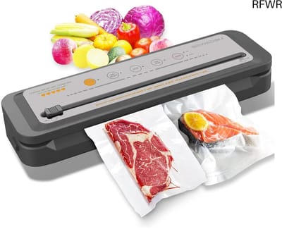 RFWR® Vacuümsealmachine met Ingebouwde Snijder - Compact & Eenvoudig in Gebruik voor Alle Voedselsoorten