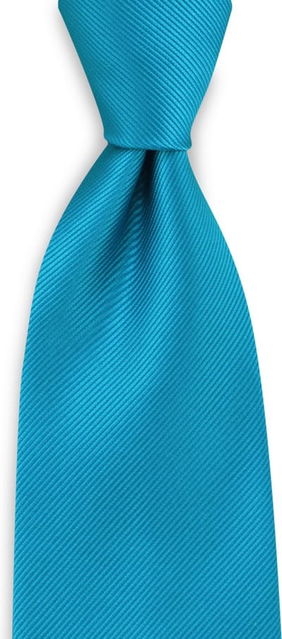 JB Collection - Stropdassen - stropdas zijde turquoise repp - turquoise