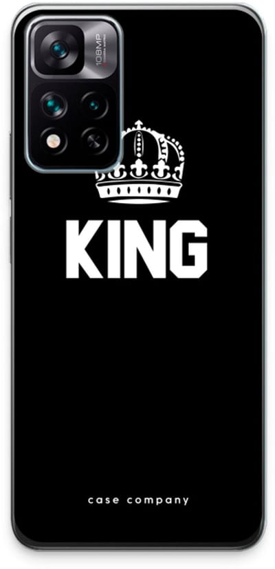 Case Company® - Hoesje geschikt voor Xiaomi 11i hoesje - King zwart - Soft Cover Telefoonhoesje - Bescherming aan alle Kanten en Schermrand